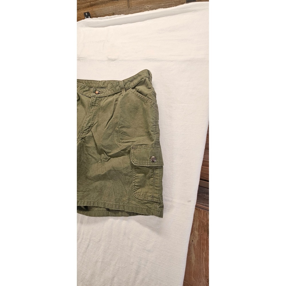 Carhartt Mens Olive Green Canvas Cargo Shorts Size 16 WB164 LOV Relaxed Fit - Picture 10 of 11